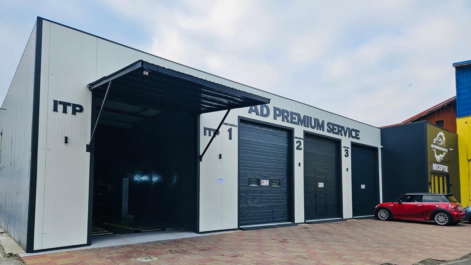 Clădirea AD Premium Service de pe Str. Petrolului 3: linia ITP și trei posturi de mecanică